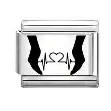 1件装DIY模块化手链，饰有星星、月亮、爱心和宠物眼睛元素，适合作为派对礼物送给朋友/情侣，适用于圣诞节、新年、万圣节、情人节等节日，设计精美，不锈钢材质。 - M294165 M294166 - 查看 10