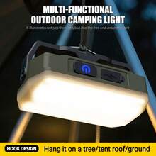 Luz portátil para camping al aire libre, reflector con batería de larga duración, luz de emergencia recargable, linterna de trabajo con imán potente - Linterna de mano - Ver 7