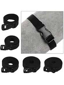 Dây buộc hành lý bằng nylon bền chắc màu đen, có khóa cài, thích hợp cho du lịch, cắm trại ngoài trời. - Nhiều màu - Xem 3