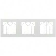 Panel lateral con ventana para carpa de 6 x 2 m, pared de repuesto para carpa de fiesta, impermeable y resistente a los rayos UV, panel lateral blanco - Blanco - Ver 8