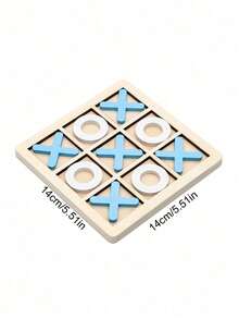 木制 XO 井字棋三合一游戏，趣味休闲叠叠乐积木桌面游戏玩具 - 彩色 - 查看 4