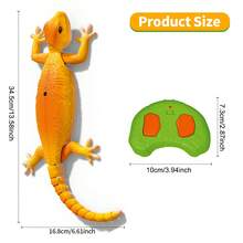 UINLE Baby 1 件遥控爬墙蜥蜴玩具，2.4Ghz RC 壁虎车，逼真动物带 LED 灯，地板和墙壁驾驶双模式，儿童玩具，适合男孩和女孩的生日和圣诞礼物 - 彩色 - 查看 9
