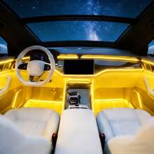 1 Set Of Car Ambient Lighting, 300cm/118inch Long Fiber Optic Cable, USB Interface, Mobile APP Music Rhythm Control, Car Interior LED Neon Light Accessories, Car LED Accessories, Gift. - 1 tow 1 car atmosphere light APP - 查看 5