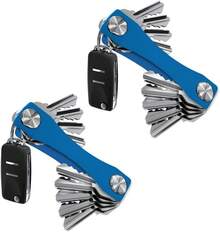 ¡RecomendadoOrganizador de Llaves Compacto, 2 Piezas Llaveros para Hombre y Mujer, Práctico Bolsillo Organizador, Llavero Ligero, Titular de Clave Tamaño de Bolsillo Plegable Hasta 16 Llaves¡Top de Temporada - 2 Piezas Negro - Ver 11