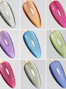 Miss Leia 1-9 15ml 春夏高端礼盒 Starfall 宽猫眼凝胶指甲油 日本新款全息闪粉高密度黄粉紫蓝绿磁性指甲油 美白流行色凝胶指甲油 新手美甲 UV LED 固化可浸泡半永久 适用于美容院美甲沙龙套装 DIY 家居节日派对 女士礼物 美甲用品 - 彩色 - 查看 6