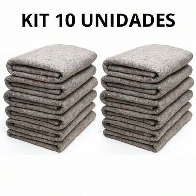 Kit 10 Cobertas Casal Popular Doação Manta Grosso Mudança Quente 2,15x1,80m