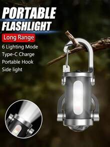Rechargeable Keychain Flashlight Dual Purpose Keychain Light 6 Mode Illumination High Low Strobe White Red Red Blue Flashing COB Main Bulb Side LED Lights TYPE C Charging Port Lightweight ABS Construction Portable EDC Gear Outdoor Enthusiast Gear Security Personnel Equipment Maintenance Inspection Tool Emergency Light Source Night Walking Safety Gear Camping Accessory Hiking Tool Car Key Light Built-In 300mAh Battery - Đèn pin móc khóa - Xem 7
