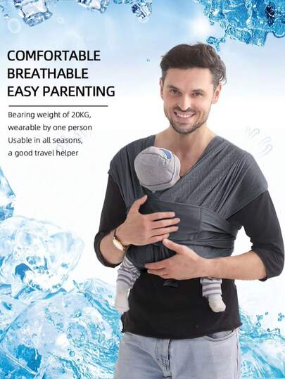 LELE LON Multifunctional Baby Carrier Sling, Newborn Infant Sears Carrier Mesh Criss-Cross Easy Wrap Papoose Baby Backpack Carrier