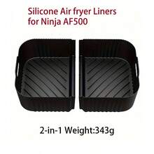 1 套适用于 AF500UK 的硅胶空气炸锅内衬，可重复使用，适用于 10.4L/5.2L 抽屉式空气炸锅配件 - 彩色 - 查看 11