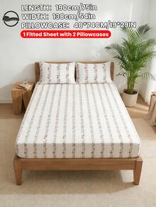 Bộ ga trải giường in họa tiết 2/3 món (1 ga trải giường + 1/2 vỏ gối, không kèm ruột gối), chất liệu bảo vệ nệm thân thiện với da, vỏ nệm in họa tiết, mềm mại và thoáng khí, nhiều kích cỡ phù hợp với giường đơn/đôi/nữ hoàng/vua, dùng được cả bốn mùa, có thể giặt máy, trang trí nhà cửa, trang trí phòng ngủ. - Nhiều màu - Xem 18