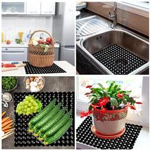Pack Kitchen Sink Mat Plastic Protect Mat PVC -Friendly Kitchen Adjustable Stainless Steel/Porcelain Dish Drying Pad Protector For Bottom Of Sink, 15 X 11 Inches (Black) - Black - View 8