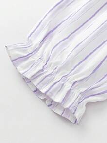 Balabala Young Girl Mosquito-Repellent Pants, Cute Print, Breathable Summer Outdoor Casual Pants - Purple - View 6