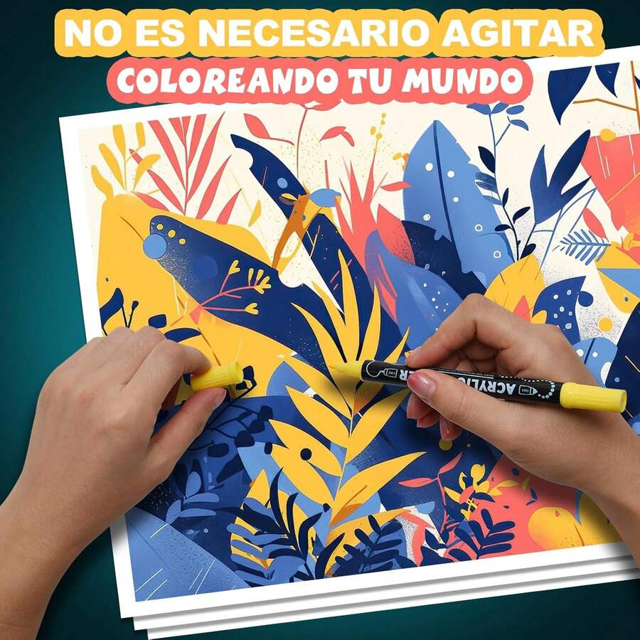 ¡Recomendado120 Colores Plumone Acrílicos Doble Punta, POVOLE Marcadores Arte Punta Fino & Punto, Resistente al Agua, No Se Desvanece, Rotuladore Colorear Madera Piedra Vidrio Plástico Metal Caucho Lienzo¡Top de Temporada - 48 colores - Ver 1