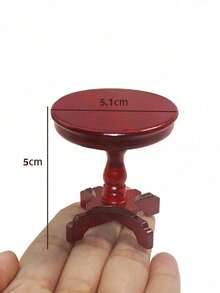 1:12 Dollhouse Round Table Miniature Model, Handmade Mini Wooden Round Table With Lace Tablecloth, Miniature Accessory, Suitable For Indoor/Outdoor Dollhouse Furniture, Anime Theme, Great For Christmas, Halloween, Easter, Thanksgiving - Multi-Functional Table Applicable To Various Rooms, Batch Differences May Cause Slight Color Deviation (Handmade, Slightly Uneven Surface Is Normal) - Multicolor - View 15