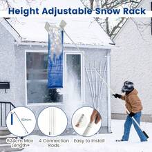 COSTWAY 6M Aluminum Snow Roof Rake Snow Removal Tool Adjustable Widened Head Design, Blue - A - 查看 5