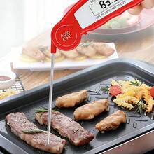 Digital Foldable Food Thermometer, Instant Read Meat Thermometer With Stainless Steel Probe, Suitable For Grilling, Cooking, Kitchen, Baking, And Dairy Food Temperature Measurement, Cooking Professional Equipment (AAA Battery Not Included) - L - View 10