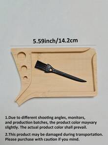 Bamboo Conical Rolling Tray With Brush, Multifunctional Pre-Roll Filling Station And Cone Loader, Portable Rolling Aid Tool Set - Multicolor - View 3