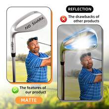 WUDAY Cuña de lob para golf diestro - Diseño de acero inoxidable con centro de gravedad bajo, con forma de tiburón, opciones de loft de 52°/56°/60°, mejora la precisión de los golpes, cuña de lob de lanzamiento alto, equipo de golf | Club de golf de moda - Plateado - Ver 5