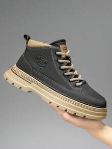 Multifunctional Casual Shoes, Men's Shoes, Fashionable Boots, Outstanding Appearance And Comfortable - Grey - View 5