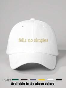 1pc Women's Embroidered "Feliz No Simples" Baseball Cap, Adjustable Sun Protection Casual Hat For Outdoor, Spring/Autumn, Travel, Beach Vacation, Men's Sun Hat, Y2K Style Youth Hat, World Cup - Baseball Cap - View 13