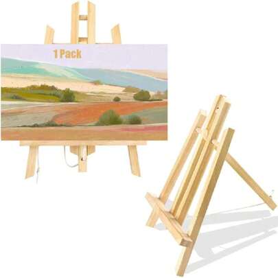 11.8" Wood Easels, Small Tabletop Displatand, Tripod, Painting Party Easel,  Student Tabletop Easels For Painting, Portable Canvas Photo Picture Sign Holder,41407063