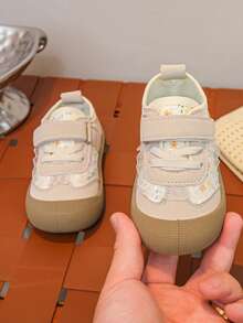 春秋季婴儿/幼儿休闲碎花防滑运动鞋 - 米色 - 查看 4