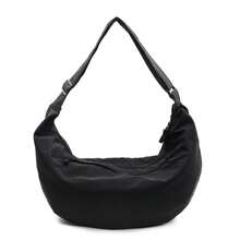 Túi tote nylon dung tích lớn dành cho nữ, túi đeo vai chéo đa năng mới năm 2025, túi đeo vai tối giản phong cách thường ngày, túi messenger rộng rãi màu trơn thời trang cho mùa xuân/hè. - Nhiều màu - Xem 17