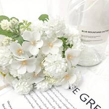2 Stück künstlicher Chrysanthemen, Rosen, Gänseblumen Blumenstrauß, Heimdekoration, Inneneinrichtung, Party, Hochzeit, Tischdekoration, Frühling/Sommer (Vase nicht enthalten) - Verschiedenfarbig - Übersicht 14
