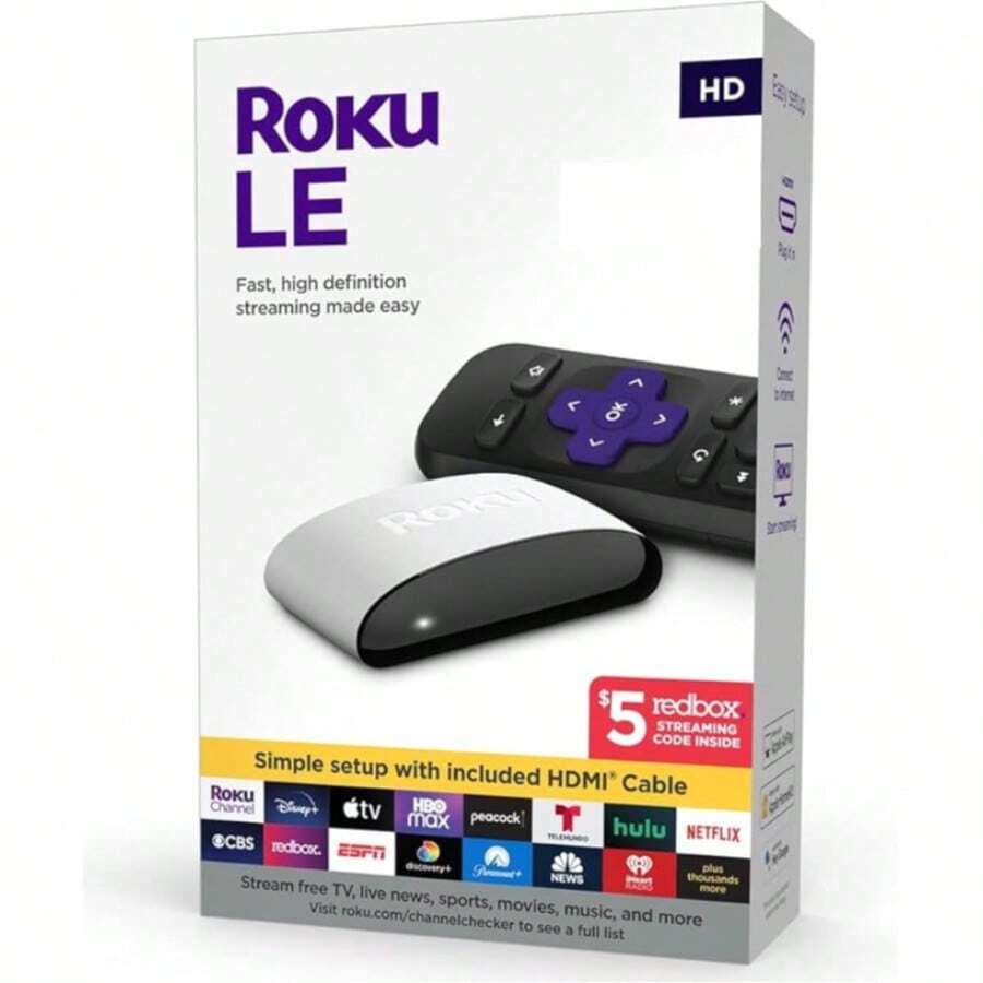 Roku LE: Streaming sencillo y económico para tu TV - Blanco y Negro - Ver 1