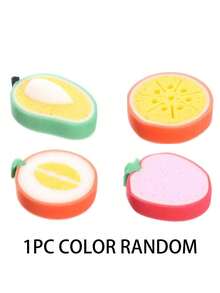 1/4pcs Fruit Pattern Thickened Cleaning Sponge, Multifunctional Stain Removal And Dishwashing Sponge. Cleaning Tools, Household Cleaning Personal Protective Equipment. Convenient And Practical - Sponge Wipe - View 12