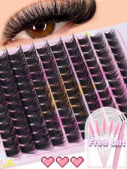 120片10排单簇假睫毛，自然放大双眼，适合化妆新手，可卷翘，自然少女系，狐狸眼猫眼款，方便实用，可重复使用。自然款假睫毛适合婚礼等场合。