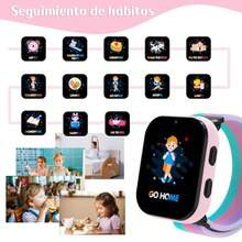 4G Reloj Inteligente para Smartwatch teléfonos con una Llamada SOS Camera de Video Música 8 Juegos Tarjetas de Palabras Pantalla táctil HD Reloj para Regalos para 4-14-035 - rosa (sin GPS) - Ver 7