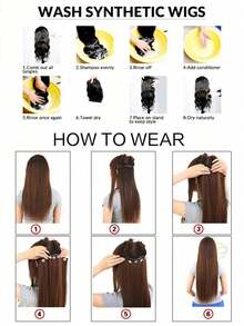 20-Inch Synthetic Hair Extensions, Princess Style, 4pcs Clip-In Hair Extensions, Long Curly Hair, Roman Curly Hair Extensions - Multicolor - View 9