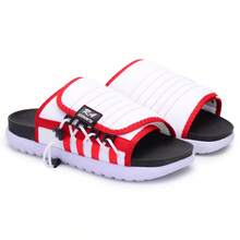 Asuna 3.0 Casual Polyester Lace-Up Outdoor Slippers - White With Red - View 8