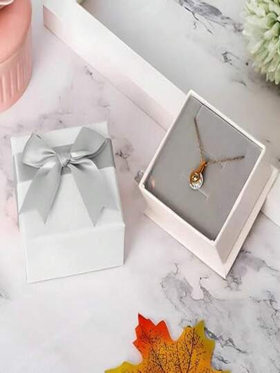 New Elegant Jewelry Gift Box, Suitable For Necklace, Earrings, Pendant, Ring, Stud Earrings, Charms, Medals And Other Jewelry Crafts Storage And Counter Display. Perfect Choice For Engagement, Wedding, Anniversary, Girlfriend Birthday Jewelry Sets. Valentine's Day Gift.