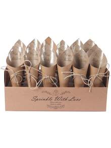 38pcs Wedding Colorful Confetti Box Set, 1pc 30-Hole Cone Holder With 30pcs Kraft Paper, Rustic Wedding Decor, Paper Colorful Confetti Cone Storage Box, Wedding Celebration Party Decoration, Wedding Dried Flower Confetti Gift Packaging Supplies, Wedding Gift Packaging Decoration, Wedding Table Centerpiece Decor, Outdoor Wedding Decoration, Wedding Ceremony Decor, Wedding Party Supplies, Wedding Gifts - Kraft Paper Color - View 7