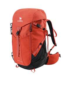 CAMEL CROWN Foldable Large Capacity Travel Backpack, Short Trip & Gym Storage Bag - Red Flame Orange - View 1