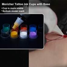 100/500 piezas Tapas desechables profesionales para tazas de tinta de tatuaje, tallas S/M/L/XL, tazas transparentes para pigmento de tatuaje, suministros y accesorios de tatuaje, herramientas de salón de tatuajes, adecuadas para principiantes y artistas de tatuajes experimentados, tapas transparentes para microagujas, suministros de tatuaje, tazas de tinta de tatuaje desechables, kit de suministros de tatuaje - Multicolor - Ver 5