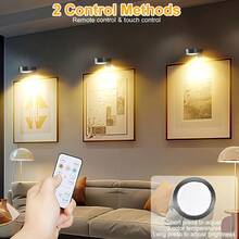 LiHangStar 3/6 buah Lampu Pajangan Bertenaga Baterai, Kontrol Jarak Jauh & Sentuh, 3 Suhu Warna yang Dapat Diatur, Lampu Lukis yang Dapat Diredupkan & Berwaktu, Untuk Bingkai Foto, Potret Seni, Dekorasi Dinding Rumah - hitam - View 5
