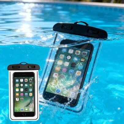 5/4/3/2/1pc Waterproof Bag, Universal Waterproof Phone Bag, Airbag Waterproof Phone Bag, Swimming Underwater Waterproof Phone Case, Beach Phone Dry Bag, Available In 8 Colors, Suitable For Smartphones, Travel Essentials, Travel To School, Back-To-School Supplies, Holiday Camping, Holiday Essentials, Vacation Accessories, Mini Summer Travel Accessories, Travel Essentials, School Supplies, Back-To-School Supplies