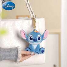 Disney Official Stitch Plush Doll, Stitch Doll Pendant, Car Keychain, Backpack Accessory, Couple Pendant, Birthday Gift, Party Favor, Souvenir - Navy Blue - View 5