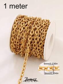 1米不锈钢宽手工链 DIY O形十字链，适用于项链、手链等手工饰品制作配件 - 鏈條 - 查看 10