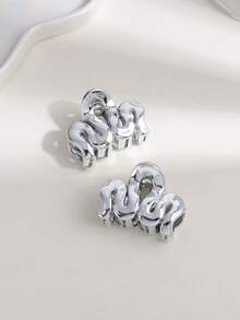 2pcs Women's Fashion Glossy Mini Hair Clips, Suitable For Daily Wear - Multicolor - View 16