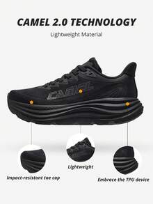 CAMEL CROWN Women's Shock Absorbing Non-Slip Comfortable Casual Running Shoes - Black - View 3