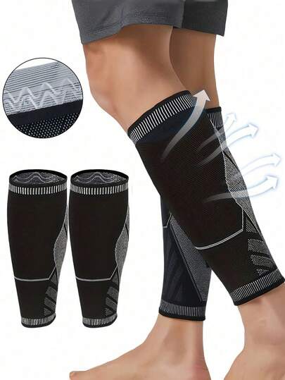 1 Pair/2 Pairs Leg Compression Sleeves For Men & Women - Calf Compression Sleeves Without Feet - Shin Splint Compression Leg Sleeve For Running, Fitness, Basketball, Cycling, Leg Support