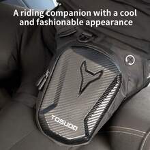 TOSUOD Bicycle Motorcycle Riding Leg Bag, Expandable Multi-Function Storage Pack, Unisex Chest Bag - Black - View 7