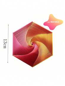 1个3D打印六边形螺旋塔光学错觉旋转减压创意玩具礼品 - 彩色 - 查看 12
