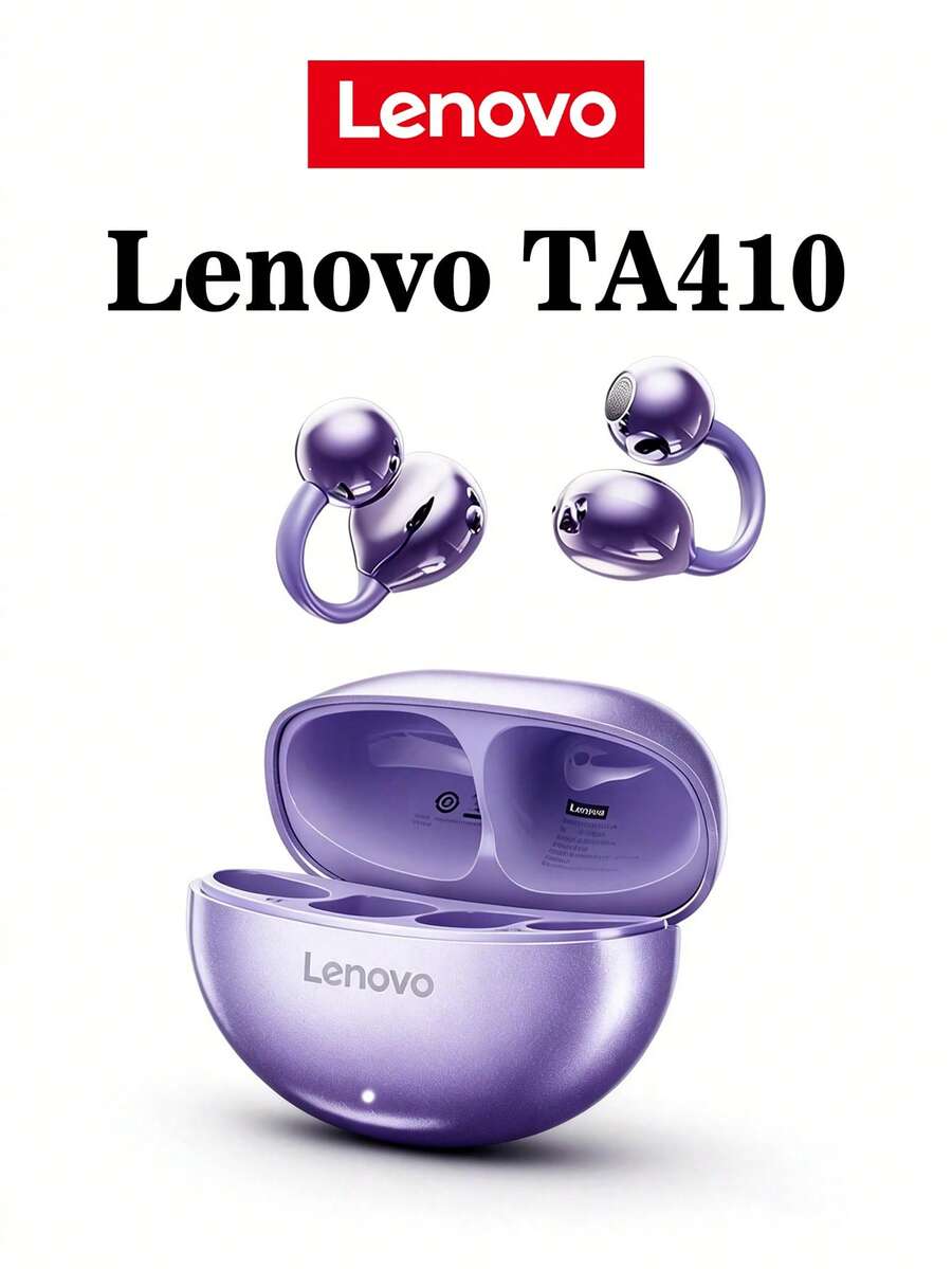 Lenovo-TA410 là tai nghe thể thao kẹp tai dẫn truyền qua xương không khí mới có thời lượng pin dài và chất lượng âm thanh cao - Màu tím - Xem 1
