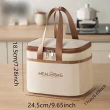 Multi-Function Insulated Lunch Bag, Large Capacity Thick Aluminum Foil Lunch Box, Suitable For Students, Portable Picnic Lunch Tote - Bento Bag - View 11