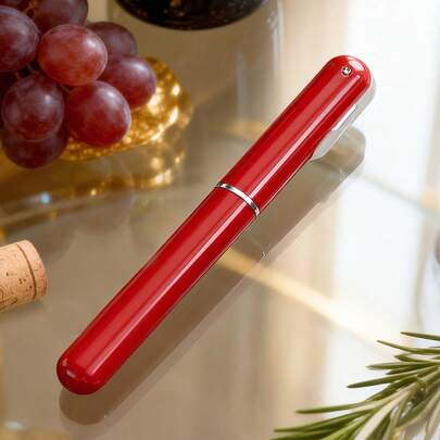 Wine Bottle Opener With Foil Cutter,  Air Pump Aeropop Corkscrew, Pen Style Opens In 3-7 Pumps, Effortless & No Damage To Cork, Compact Gift For Wine Lovers